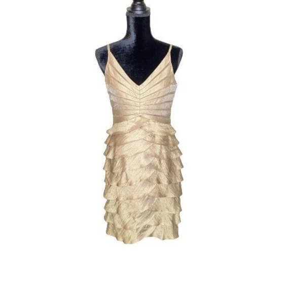 Adrianna Papell Dresses & Skirts - Adrianna Papell Rayon Champaign Cocktail Dress